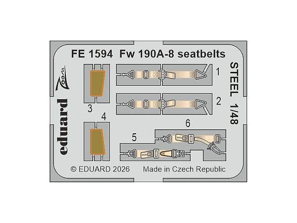 Fw 190A-8 seatbelts STEEL