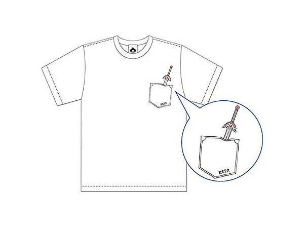 Dragon Quest T-shirt with the Sword of Roto on the chest, size small