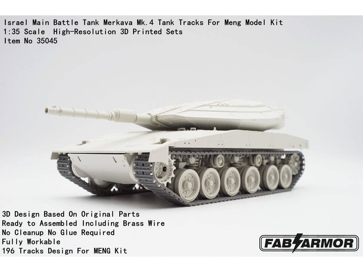 Israel Main Battle Tank Merkava Mk.4 Tank Tracks For Meng Model Kit