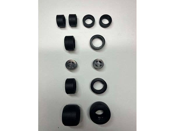 3D Resin 1970s F-1 Model Rain Tire Set