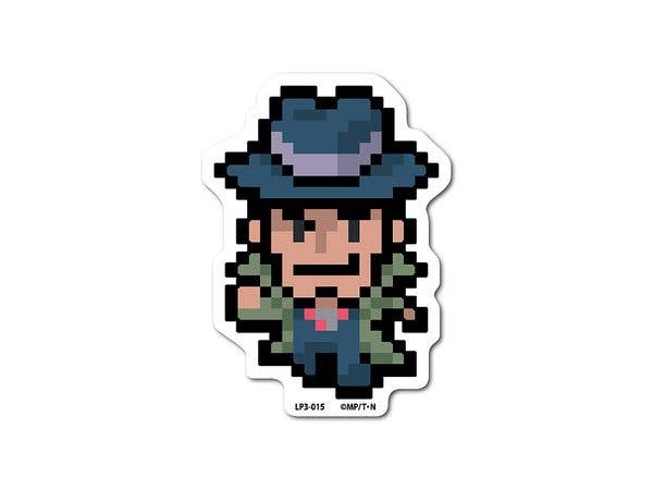LP3-015 Lupin III: Pixel Art Sticker Inspector Zenigata