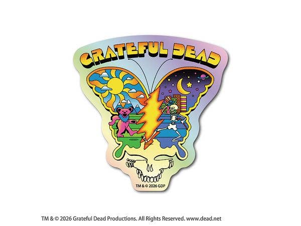 GFD-027 GRATEFUL DEAD Hologram Sticker Day & Night Butterfly