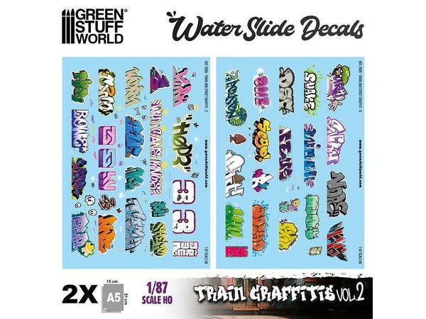 Waterslide Decal HO Graffiti Decal Set 2