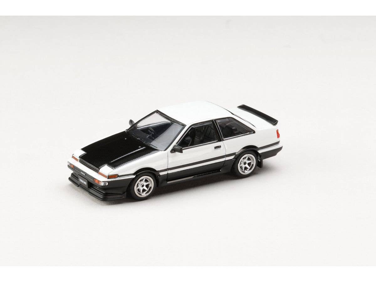Toyota Sprinter Trueno GT APEX (AE86) 2-Door Late Model JDM Style Carbon Fiber Hood White/Black
