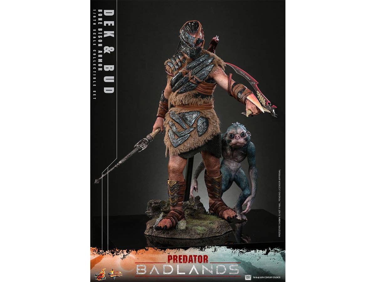 Movie Masterpiece - Fully Poseable Figure: Predator: Badlands - Dek (Bone Bison Armor) & Bud