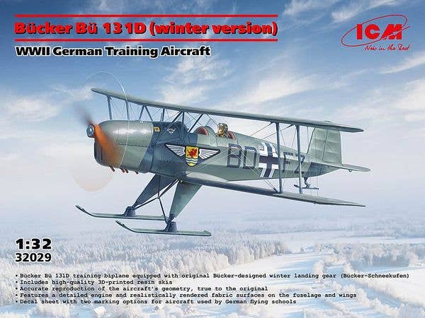 Bucker Bu 131D (Winter Version) WWII German Training Aircraft