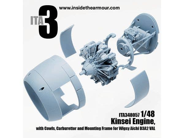 Kinsei Engine for Wingsy Val includes Cowls, Carburettor, Exhaust and Engine Mount