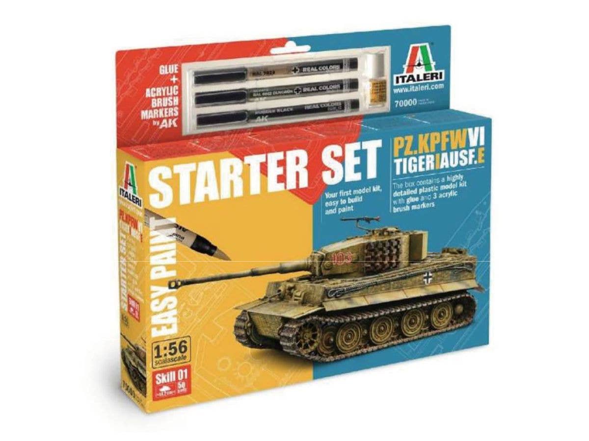 WWII German Pz.Kpfw.VI Tiger I Tank E-type Starter Set with Markers