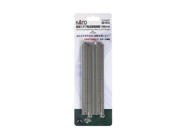 Double Track Slab TrackStraight Track 186mm (2pcs)