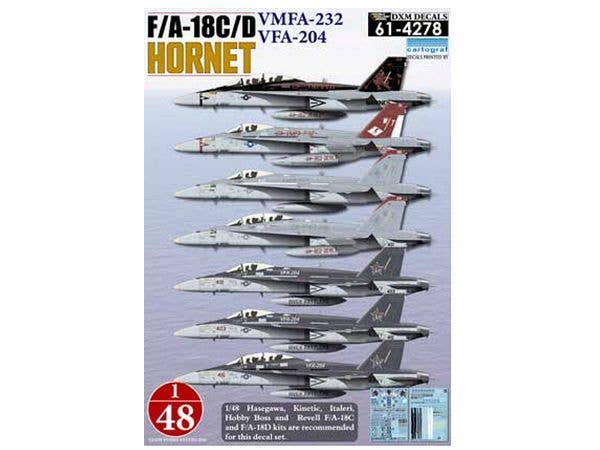 (61-4278) USMC/USN F/A-18C/D Hornet of VMFA-232 & VFA-204 Decal Set