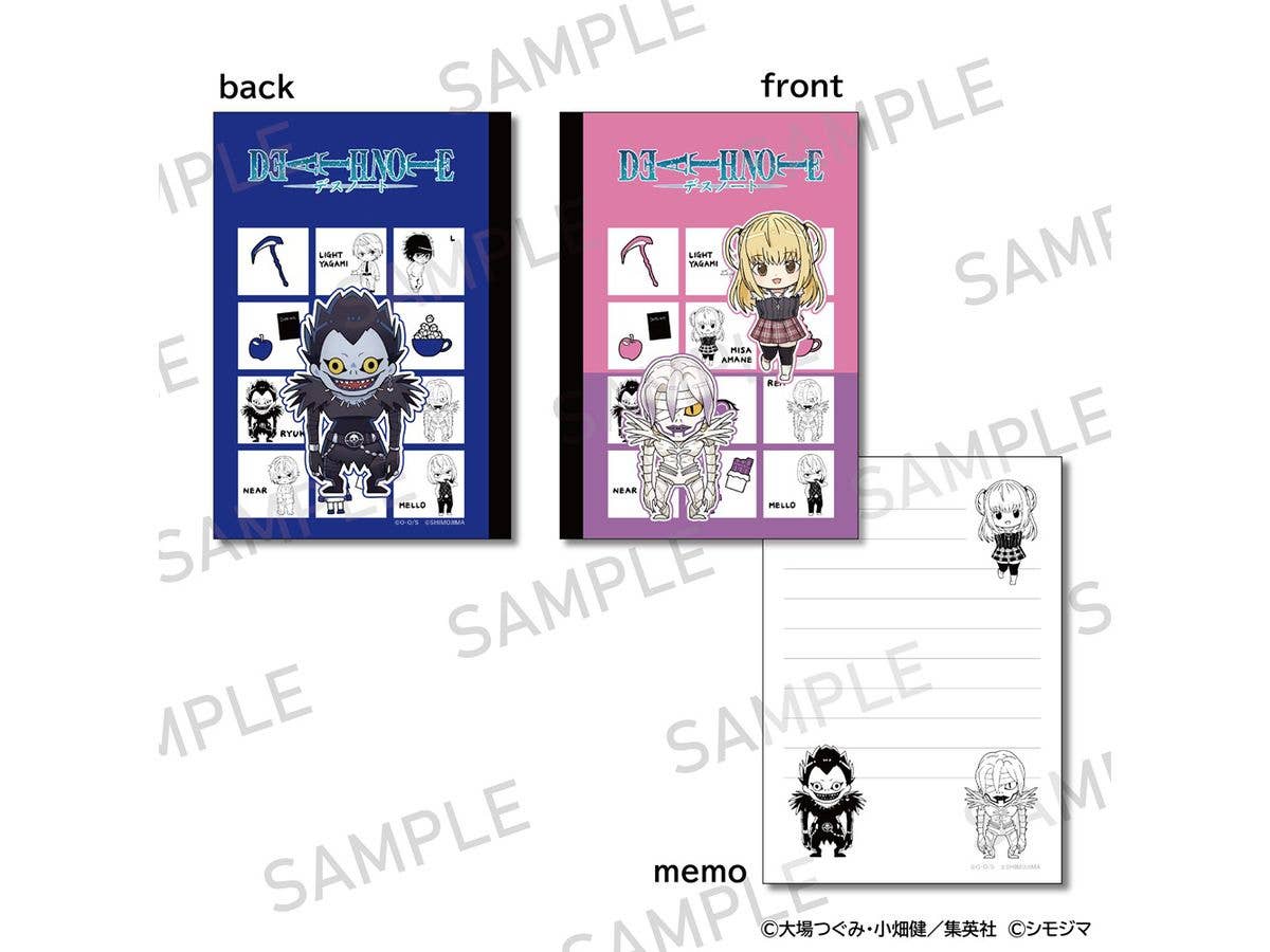 DEATH NOTE: Book-Style Memo Pad, Shimojima Collaboration Version (Misa Amane, Ryuk, Rem)
