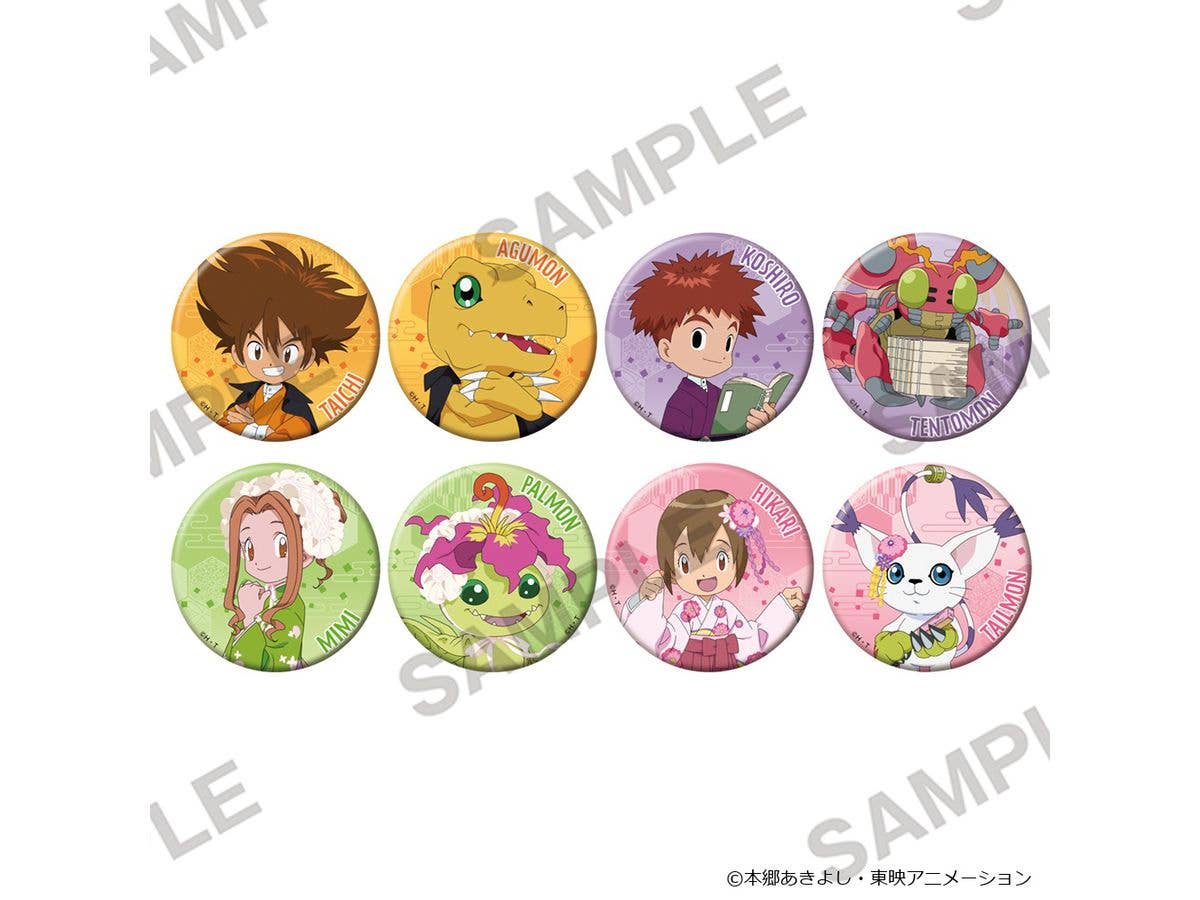 Digimon Adventure: Glittery Can Badge - Japanese Modern Ver. A - 1 Box (8 pieces)