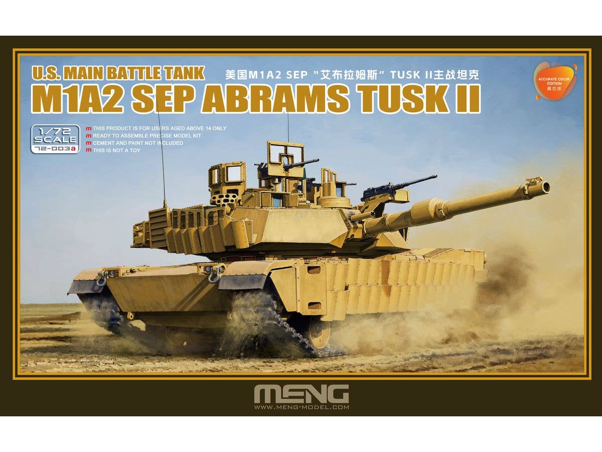 U.S. Main Battle Tank M1A2 SEP Abrams TUSK II (Accurate Color Edition)