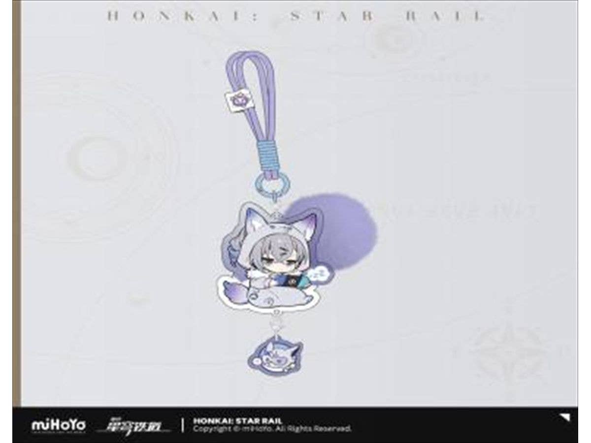 Collapse: Star Rail: Girls' Dormitory Series Chibi Character Acrylic Keychain - Silver Wolf