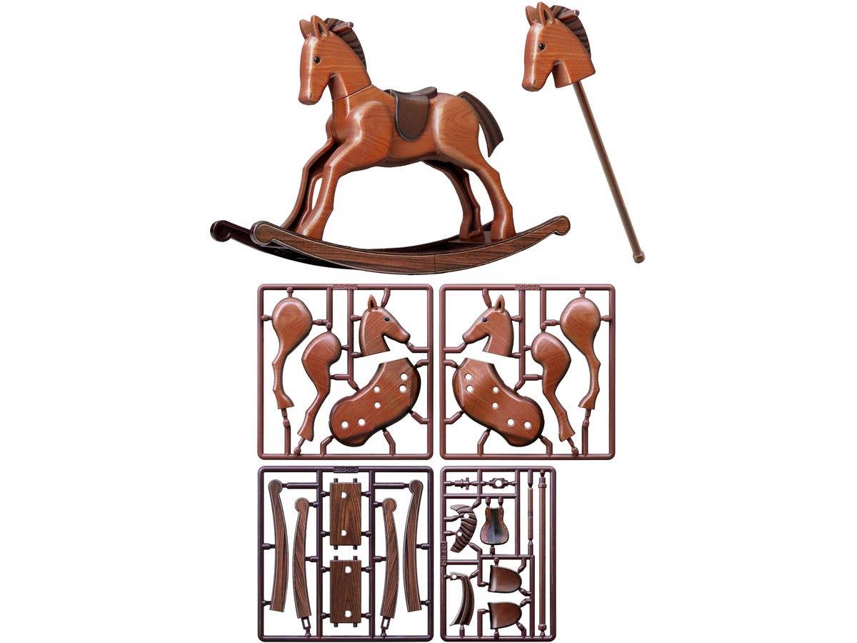 Puripura Figure Play Wooden Horse Antique