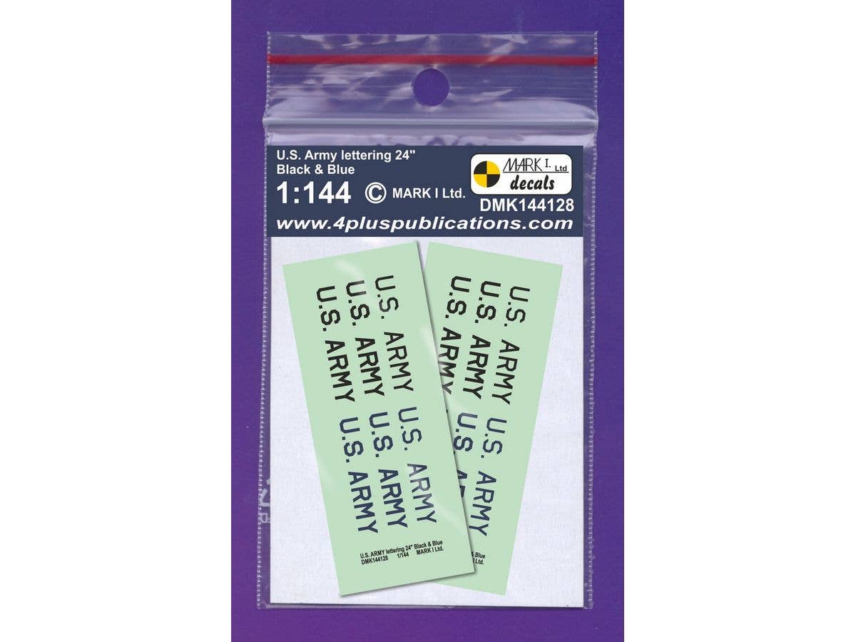 US Army 24 lettering - Black and Blue, 2 sets