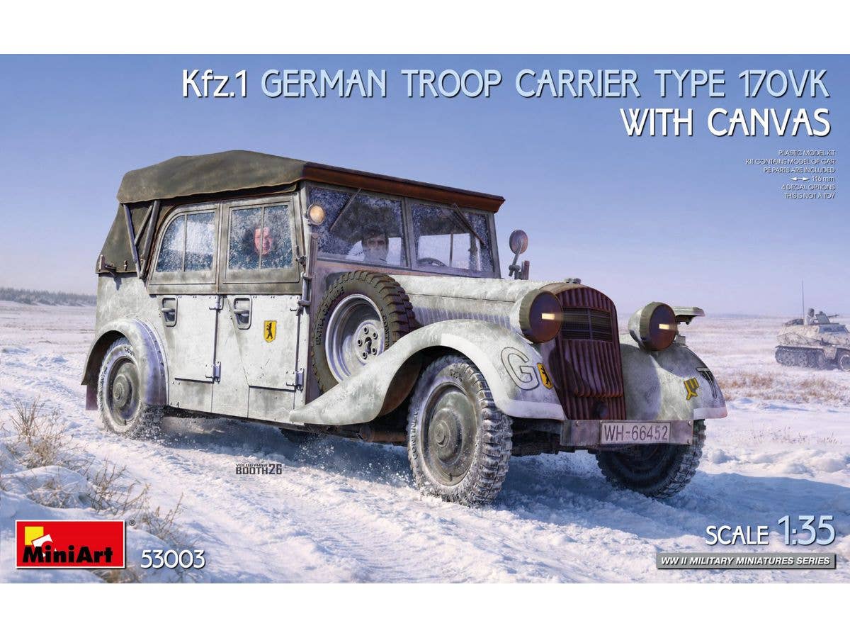 Kfz.1 German Troop Carrier Type 170VK With Canvas