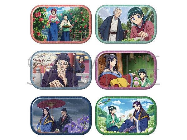 The Apothecary Diaries Square Pin Badge Collection / Camellia, Butterbur, White Magnolia, Peony, Iris, White Clover: 1Box (6pcs)