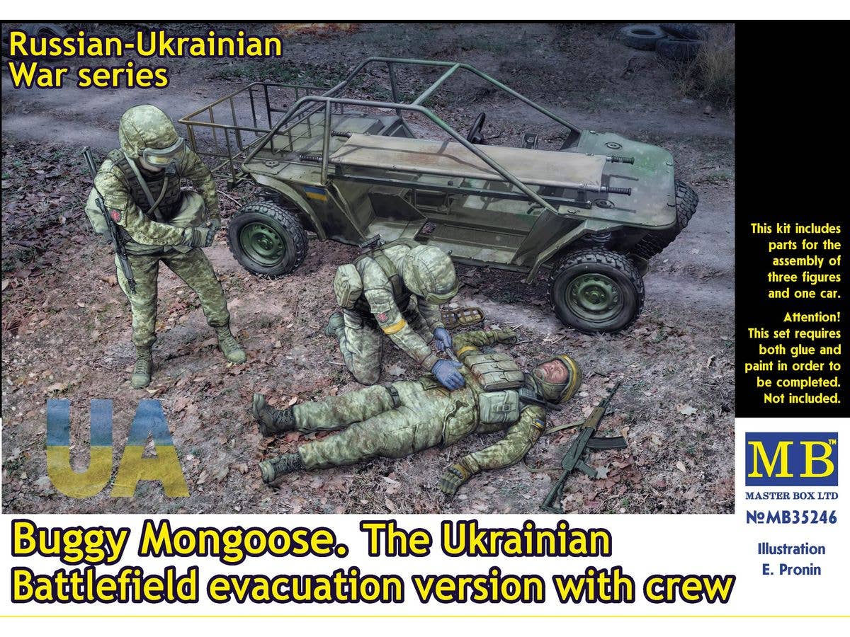Russian-Ukrainian War series. Buggy Mongoose. Ukrainian Battlefield Evacuation Version w/Crew