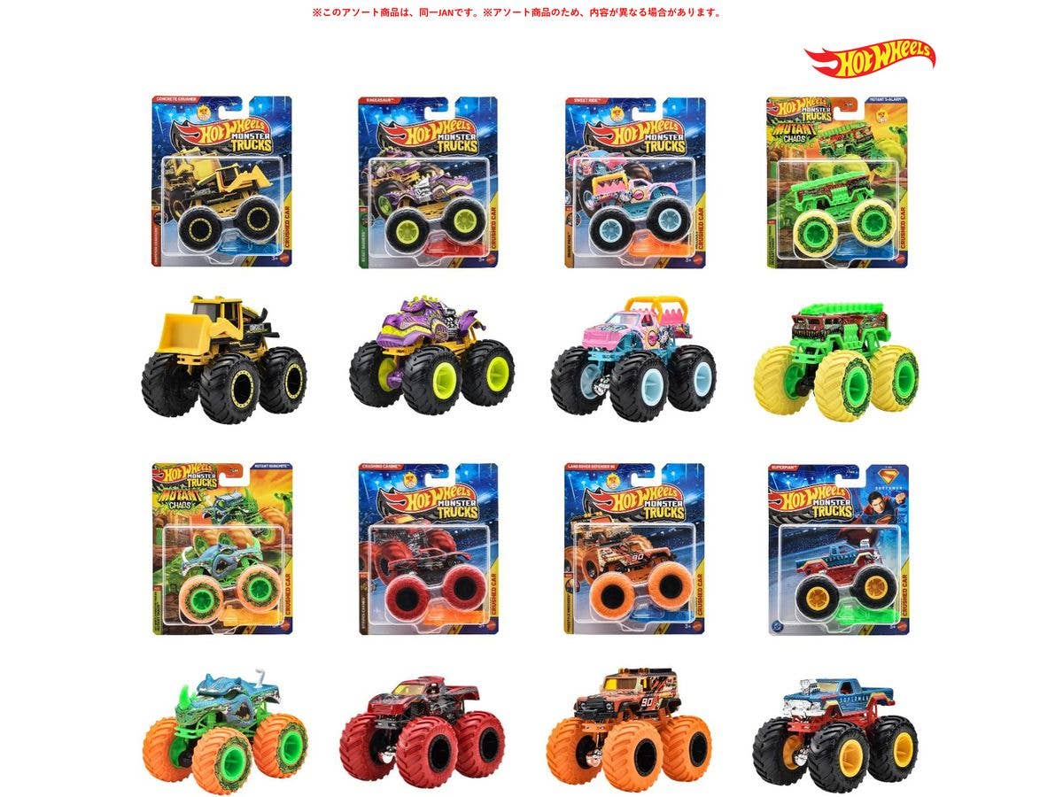 Hot Wheels Monster Trucks 1:64 Assortment 1 Box (8 pieces) (Waiting List)