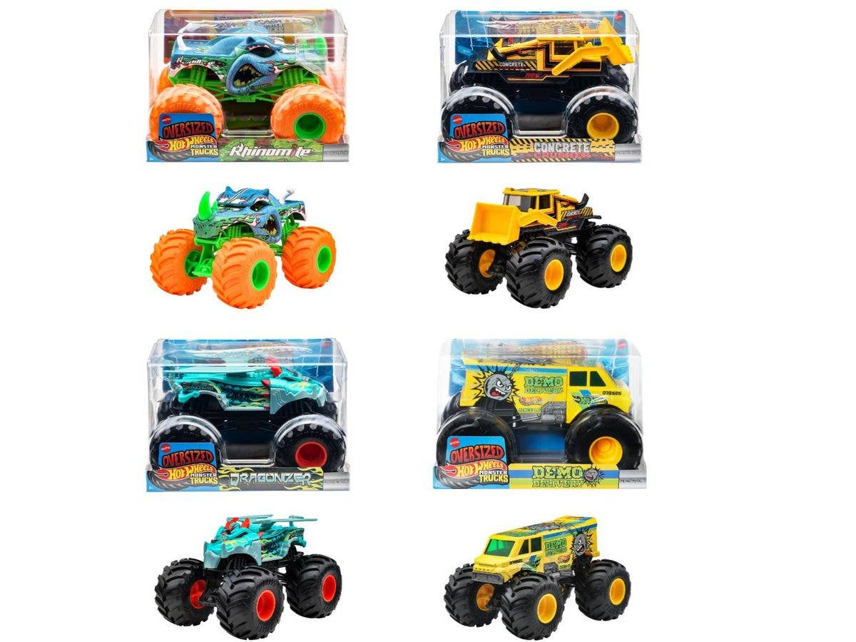 Hot Wheels Monster Trucks Big Size Assortment 1 Box (4 pieces) (Waiting List)