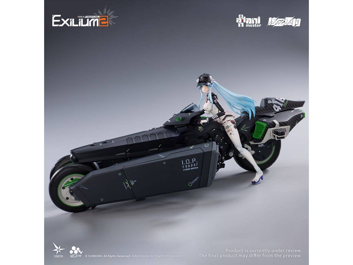AniMester x Nuclear Gold Reconstruction Girls' Frontline 2: Exilium Klukai - Speed Star Klukai Action Figure & Motorbike Plastic Kit Set