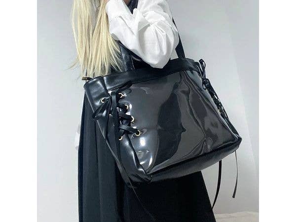 Oshi Katsu: Ita-Bag - Tote Bag with Ribbon (Black)