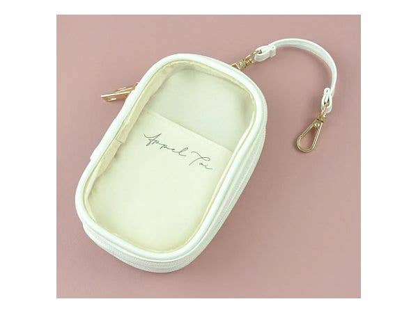 Oshi Katsu: Leather-Like Pouch for Acrylic Stands (White)