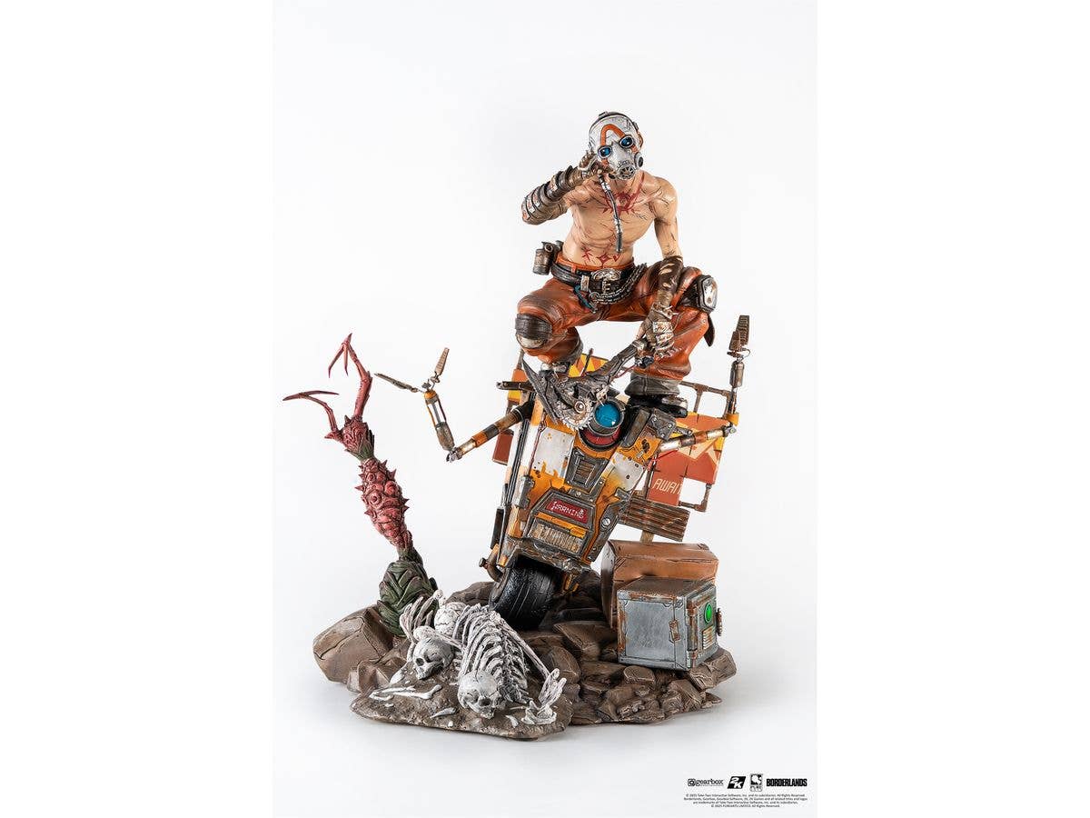 Borderlands 3/ Psycho with CL4P-TP Diorama Statue