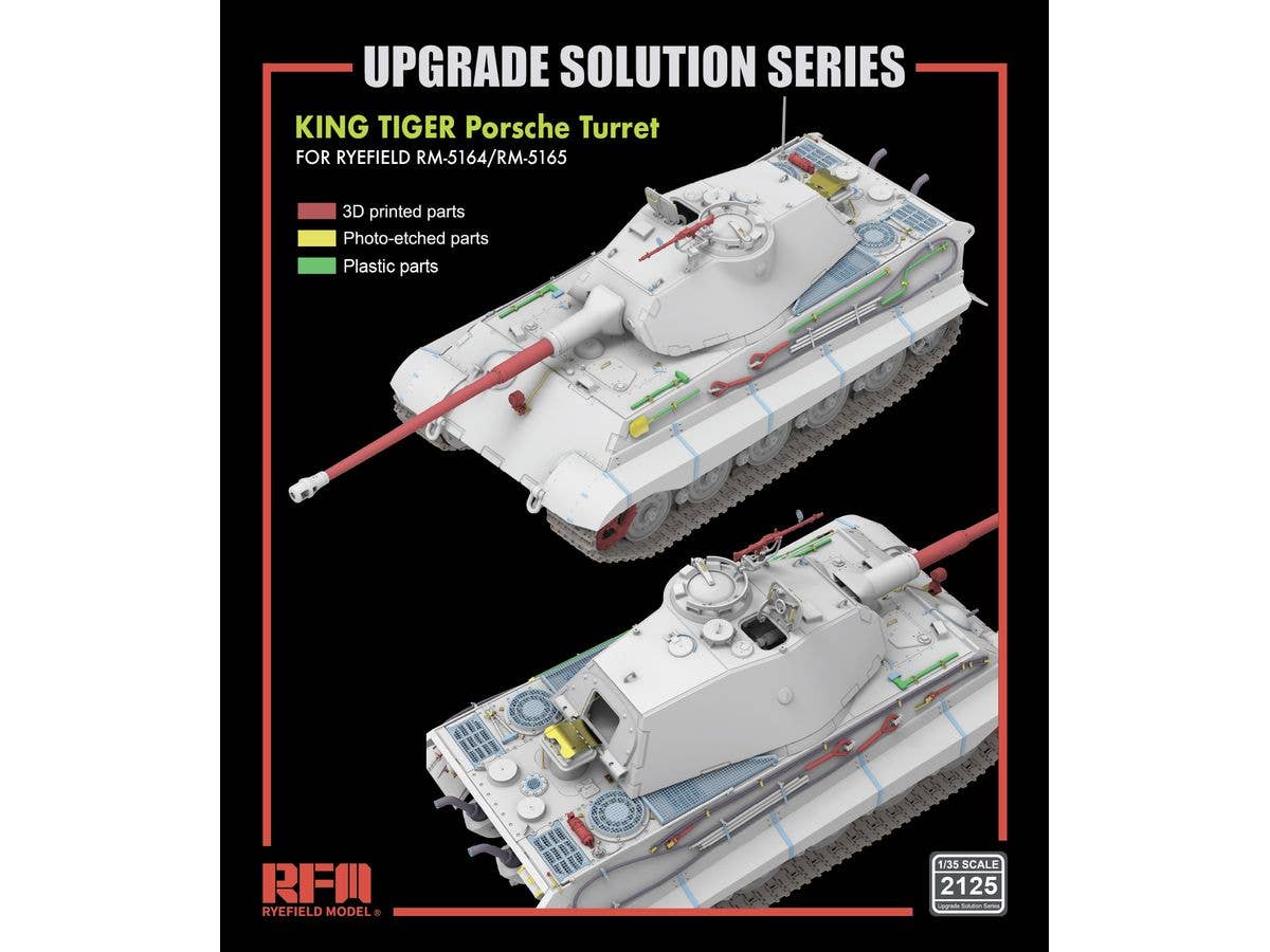 UPGRADE SET FOR FOR 5164/5165 KING TIGER PORSCHE TURRET