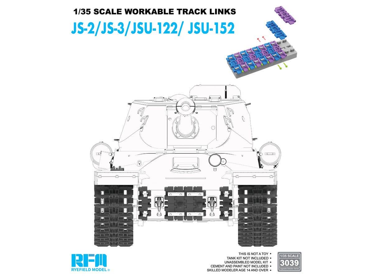 Workable Tracks for JS-2 (Plastic) , For JS-2/ JS-3/JSU-122/JSU-152