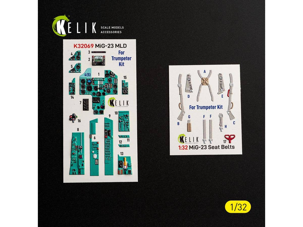MiG-23 MLD - interior 3D decals for Trumpeter kit