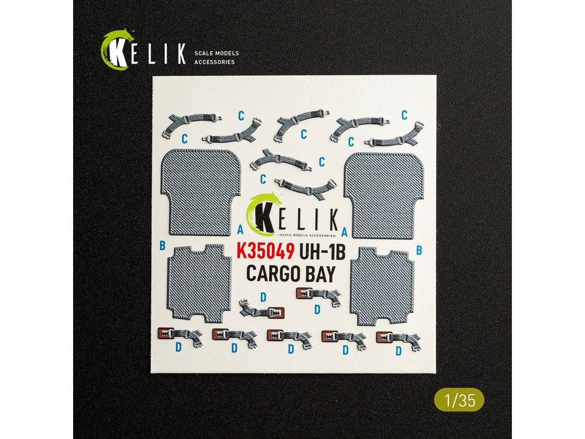 UH-1B HUEY CARGO BAY - interior 3D decals for Trumpeter kit