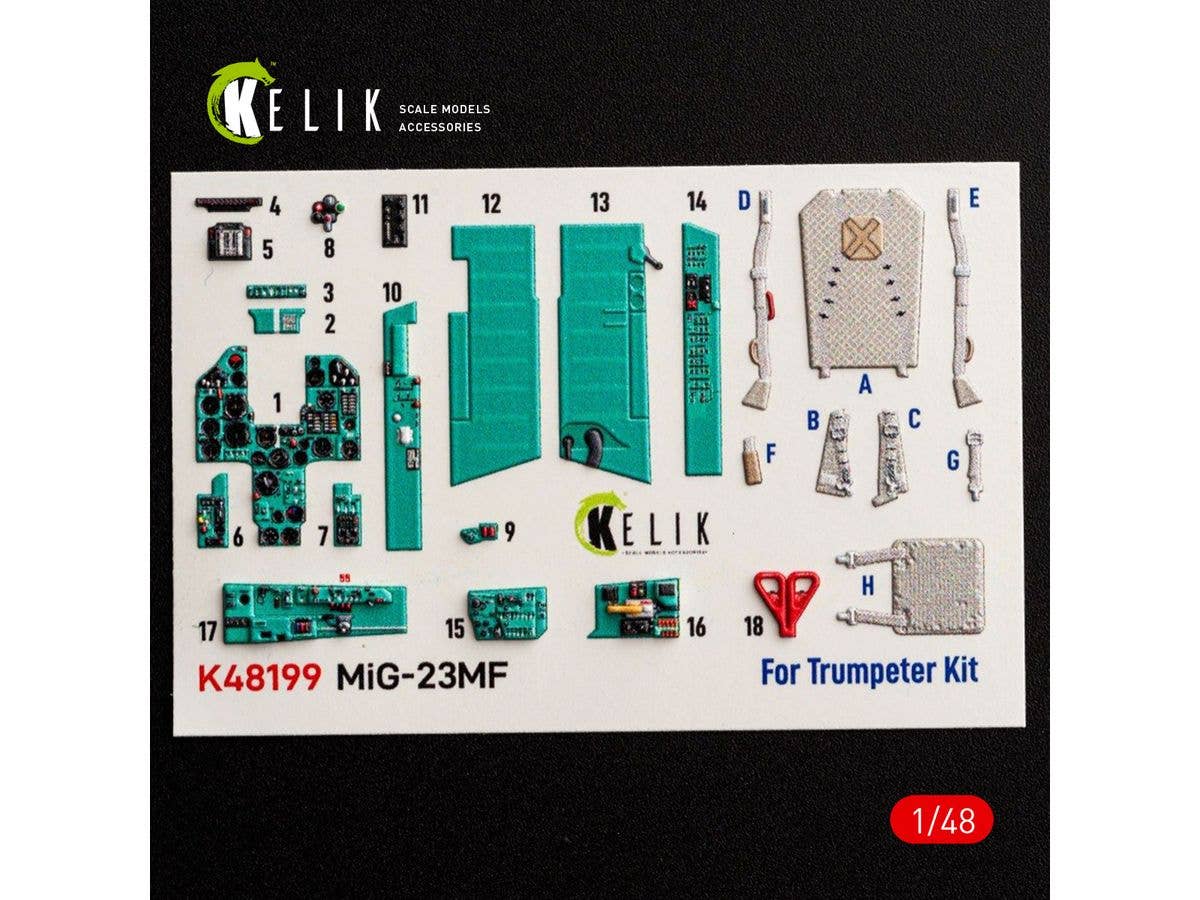 MiG-23MF - interior 3D decals for Trumpeter kit