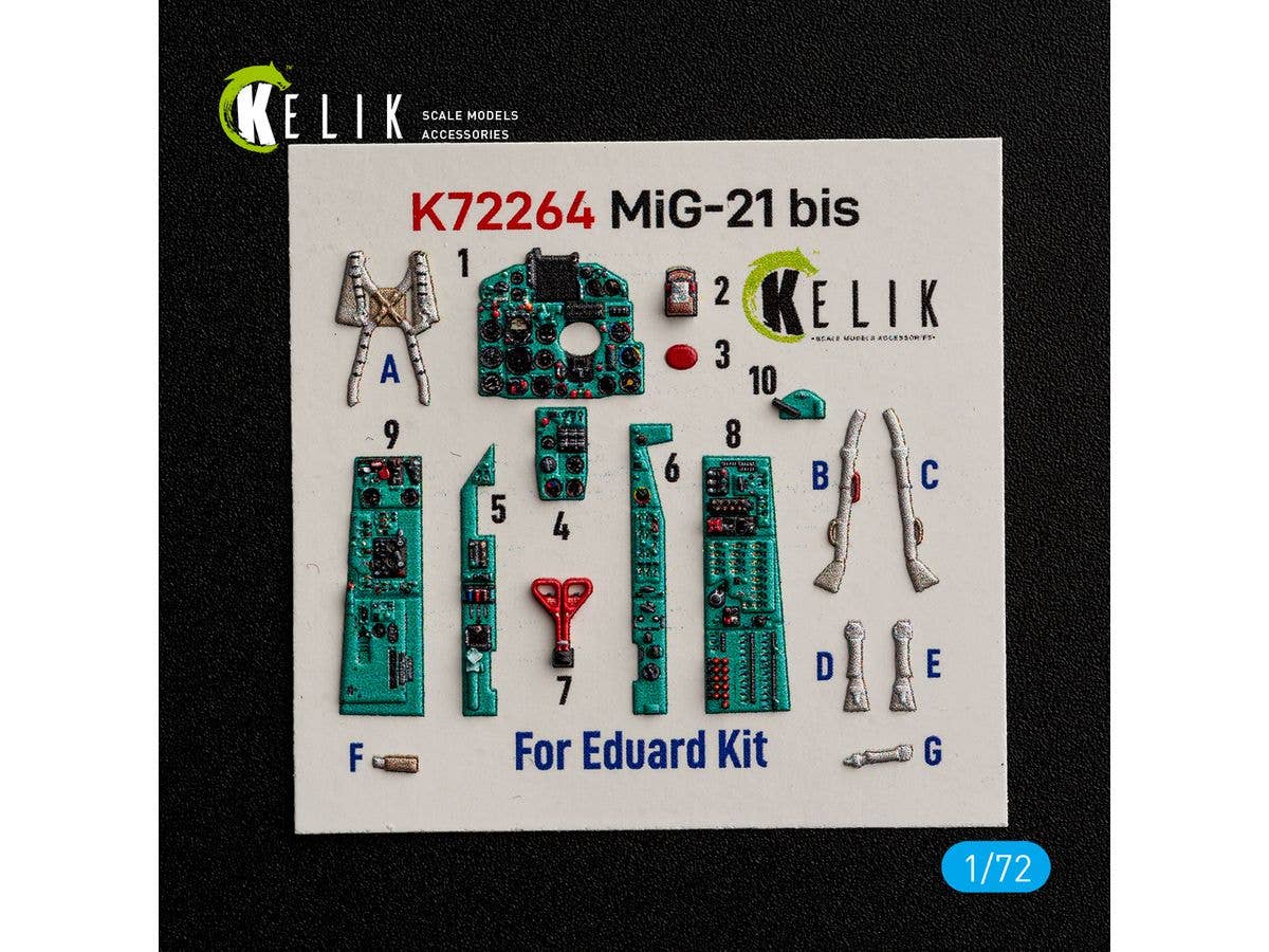 MiG-21 bis - interior 3D decals for Eduard kit