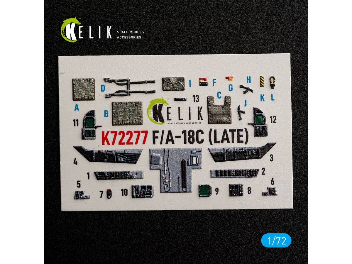 F/A-18C (LATE) - interior 3D decals for Academy 12411 kit