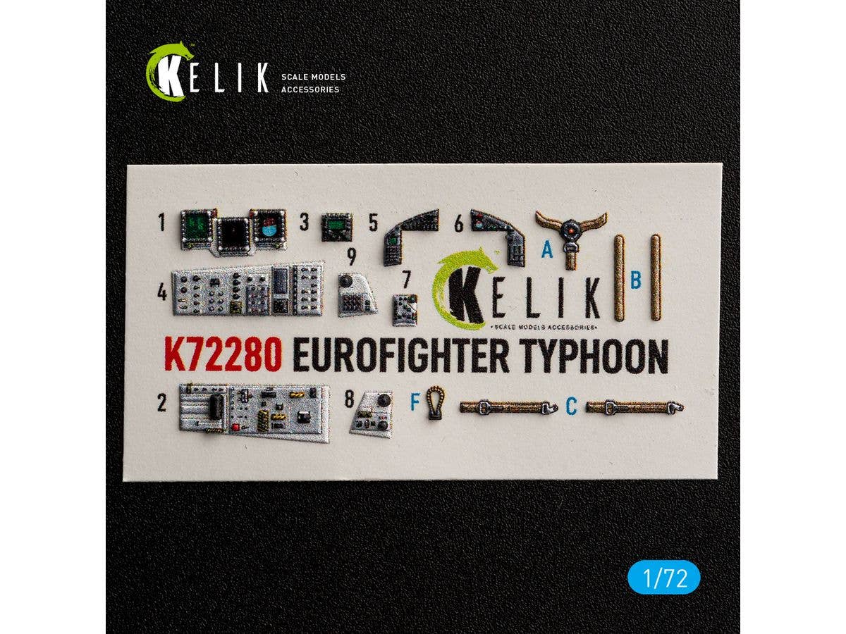 Eurofighter Typhoon - interior 3D decals for Hasegawa kit