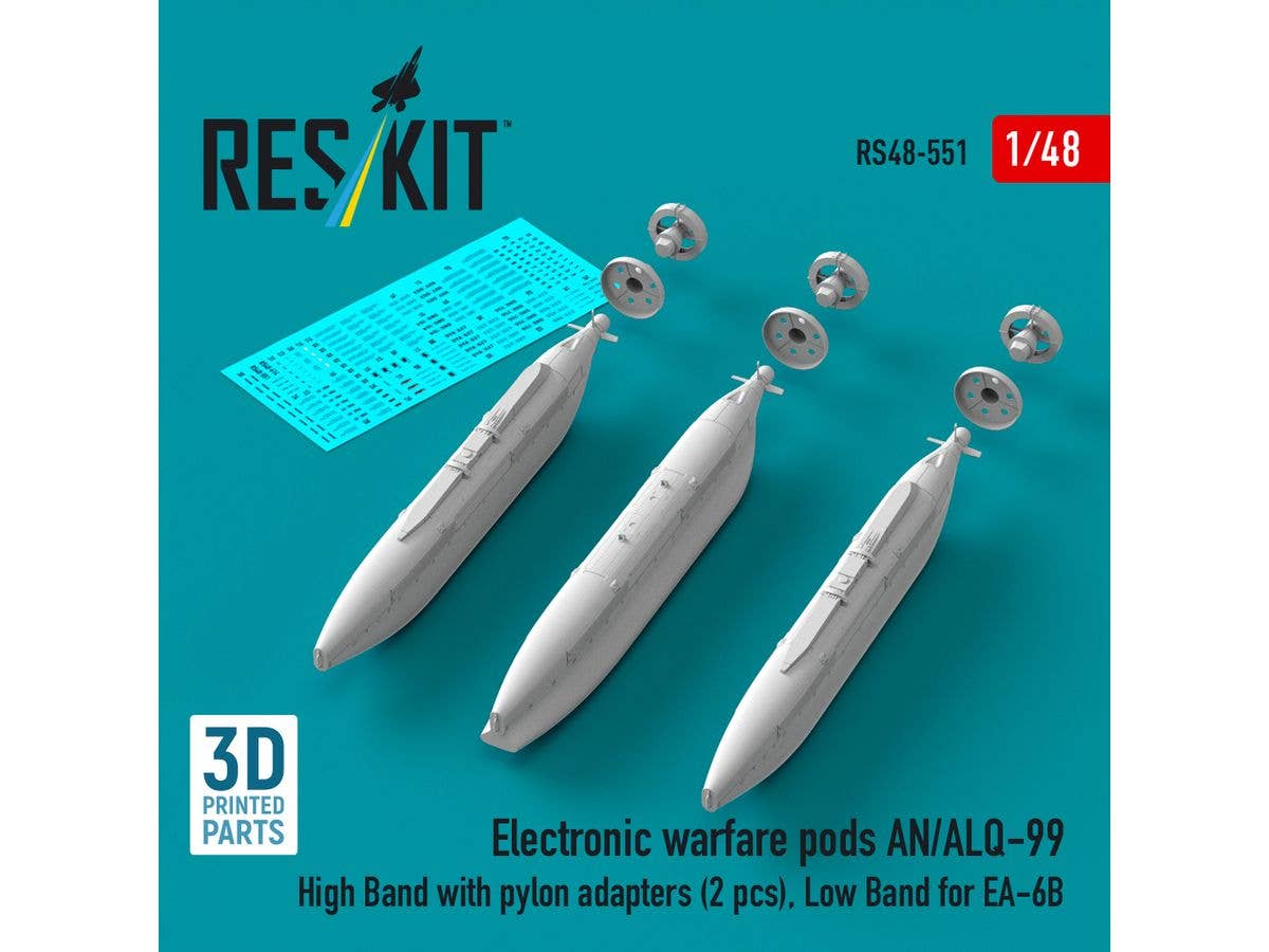 Electronic warfare pods AN/ALQ-99 High Band with pylon adapters (2 pcs), Low Band for EA-6B