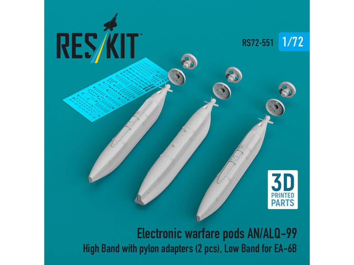 Electronic warfare pods AN/ALQ-99 High Band with pylon adapters (2 pcs), Low Band for EA-6B