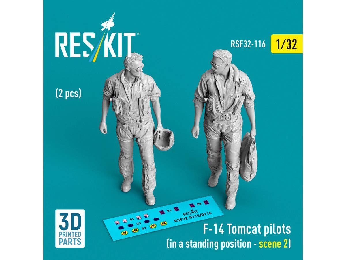 F-14 Tomcat pilots (in a standing position - scene 2) (2 pcs)