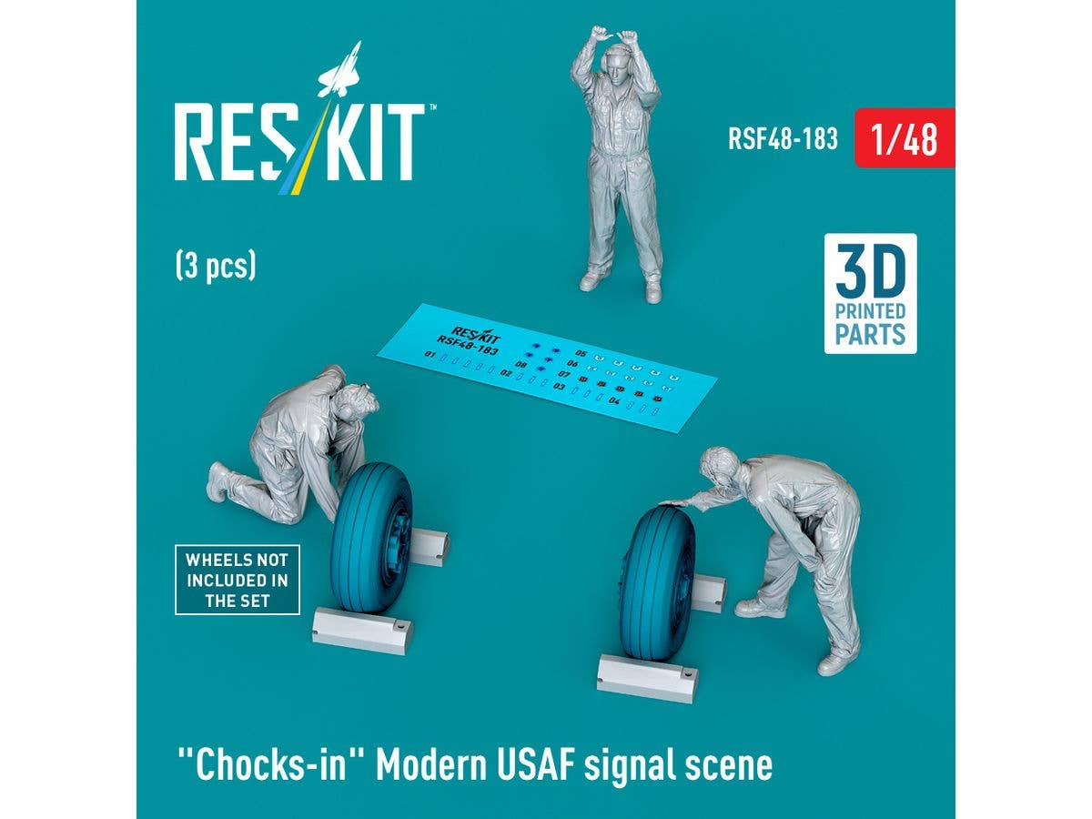 Chocks-in Modern USAF signal scene (3 pcs)