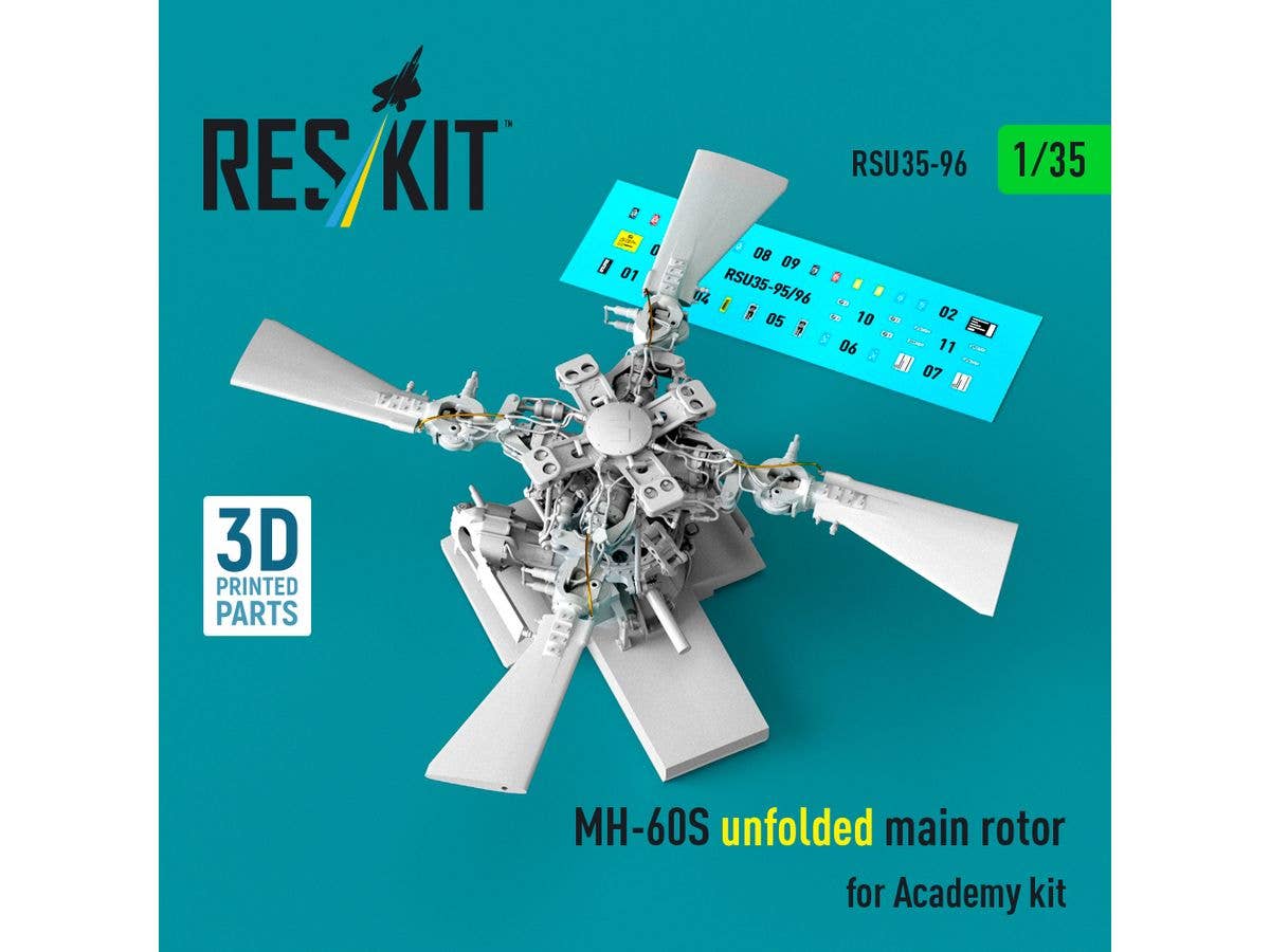 MH-60S unfolded main rotor for Academy kit