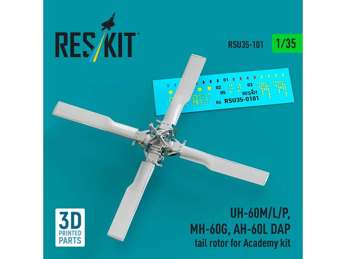 UH-60M/L/P, MH-60G, AH-60L DAP tail rotor for Academy kit
