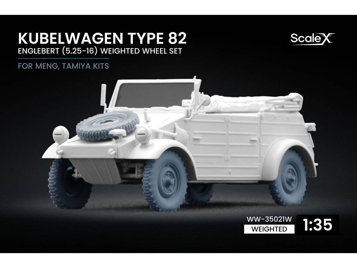 Kubelwagen type 82 Englebert Weighted wheel set ( for Meng,Tamiya)