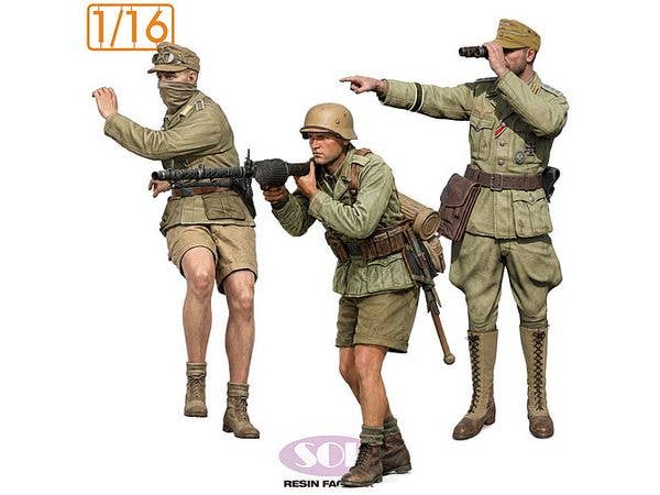 WWII German Sd.kfz.250/3 Crew & MG34 (for DASWERK)