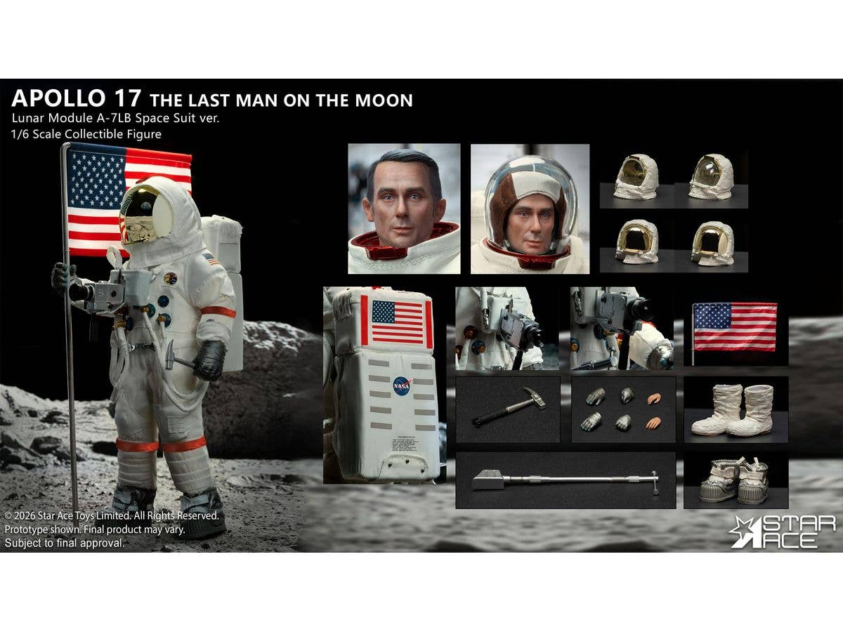 Apollo 17 The Last Man on the Moon Lunar Module A-7LB Space Suit ver.