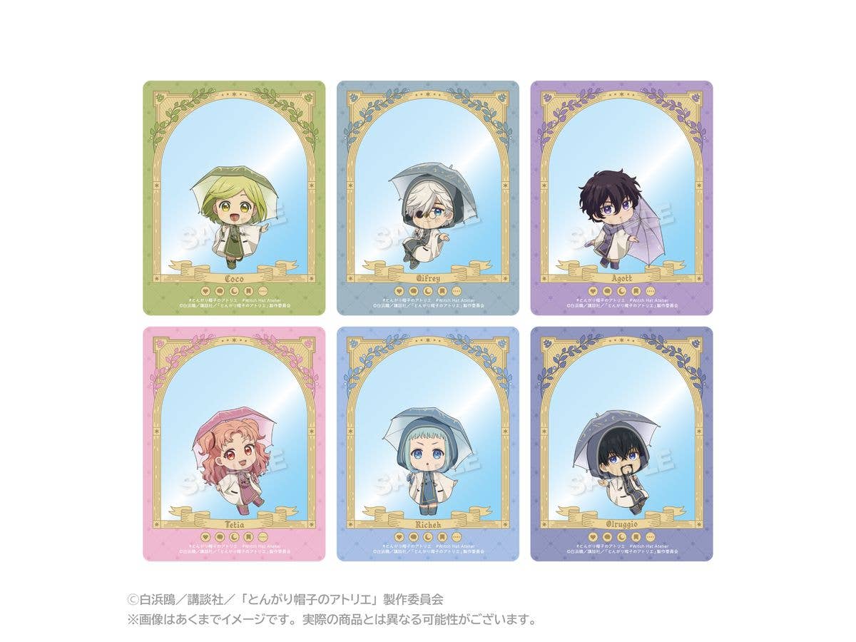 TV Anime Witch Hat Atelier: Trading SNS-Style Card Rainy Day Ver. - 1 Box 6 pcs