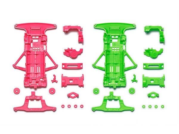 Super FM Fluorescent-Color Chassis Set (Pink/Green)