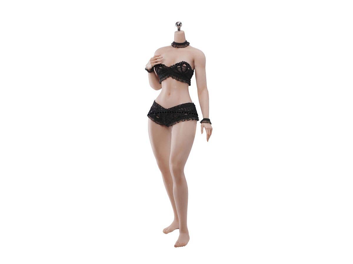 TB League Super Flexible Female Seamless Body, Slim Waist & Curvy, Headless, Integrated Legs, Suntan