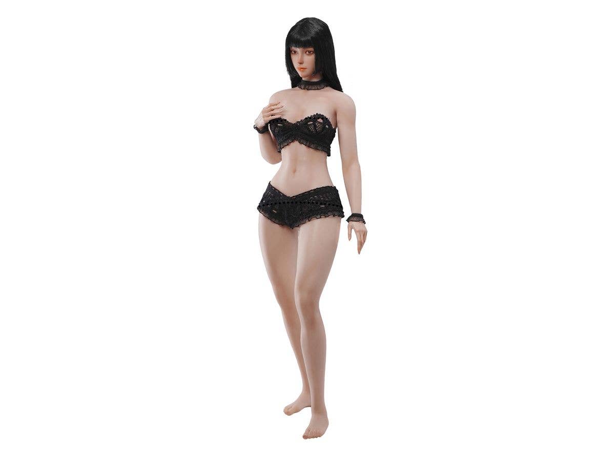 TB League Super Flexible Female Seamless Body, Slim Waist & Curvy, with Head and Integrated Legs, Suntan